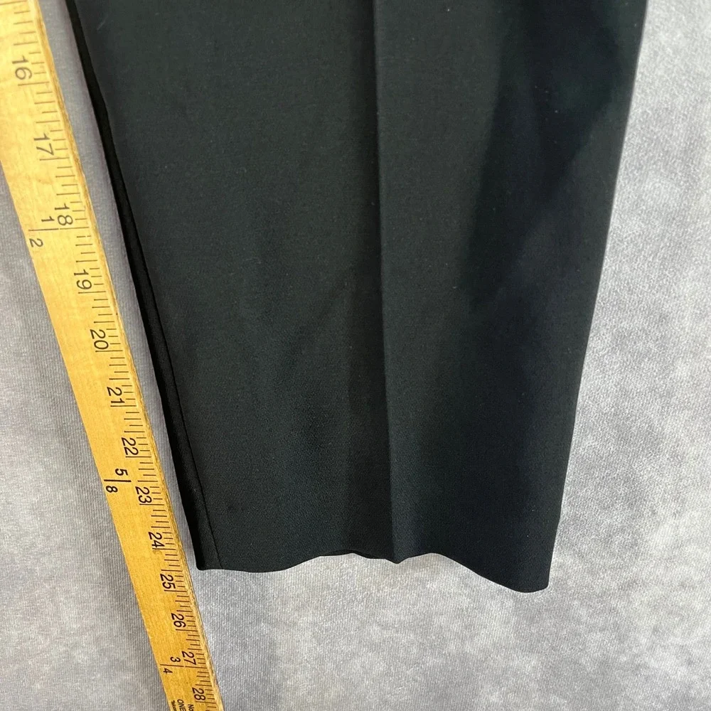 Theory Treeca Pull On Admiral‎ Crepe Pants Womens 12 Black Tapered K0109203